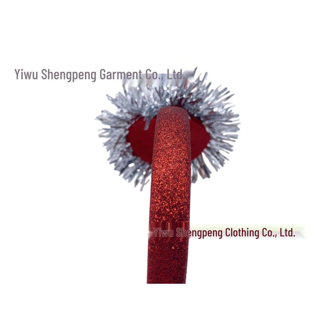 Opaska świąteczna 3D z małym kapeluszem - Świąteczne akcesorium do włosów dla dorosłych i dzieci