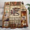 Dragon Book Lover's Flannel Throw - Library Themed Blanket for Sofa/Bed/Travel, Machine Washable Fantasy Decor