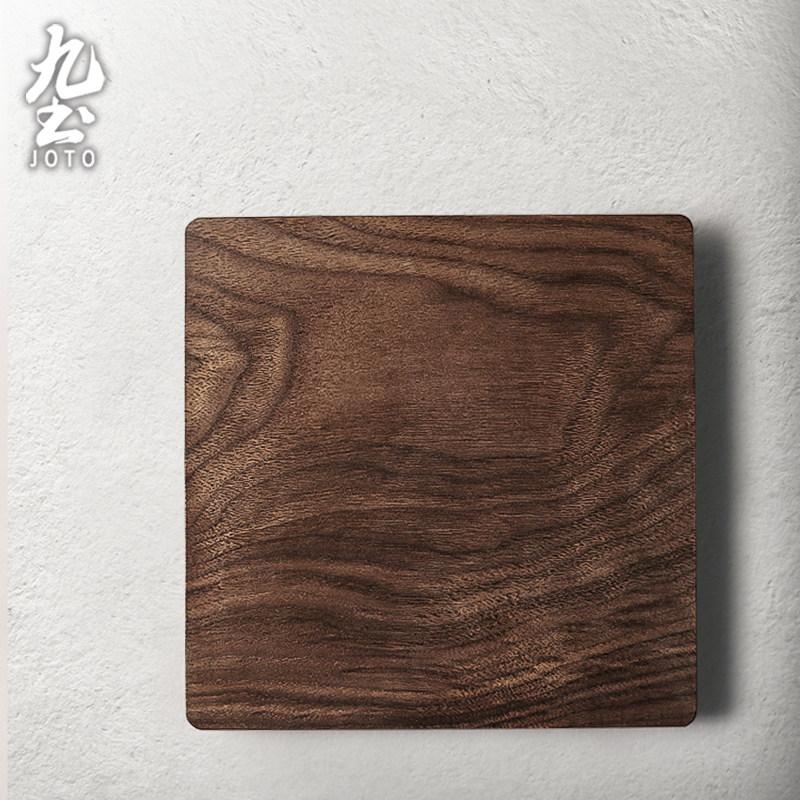 Walnut Wood Tray - Rectangular Solid Wood Serving Tray for Home Use - Minimalist Handmade Plate for Tea Desserts Sushi and More