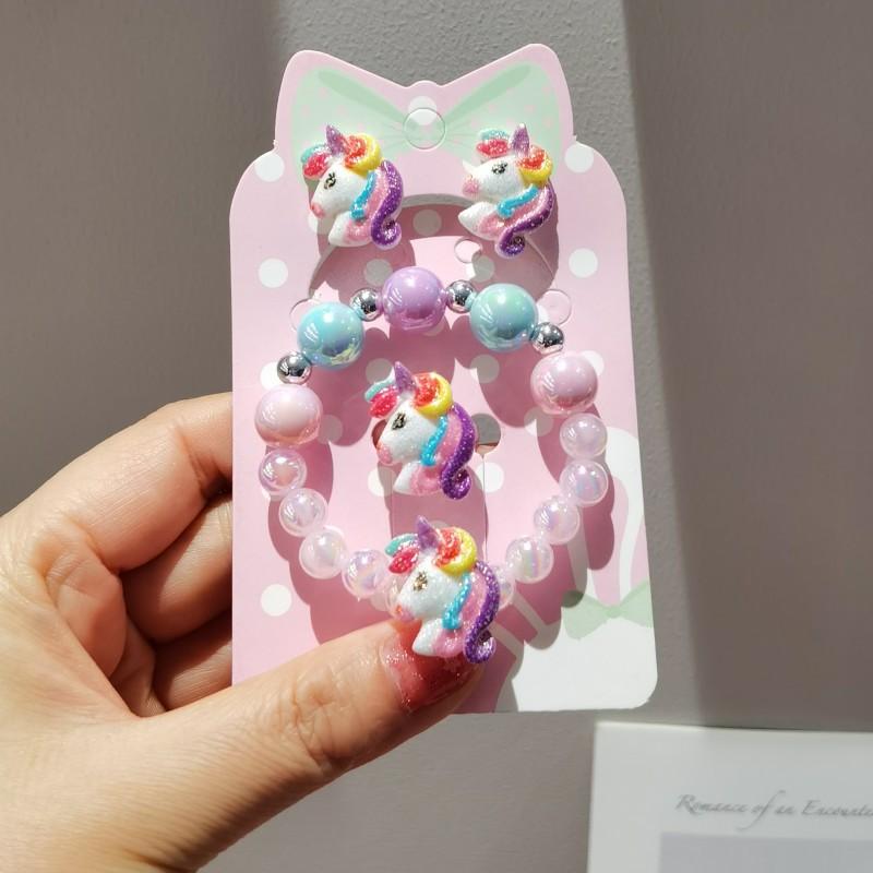 

Детские браслеты, Браслеты для маленьких девочек, Наборы мультяшных браслетов, Милые аксессуары для девочек с единорогами