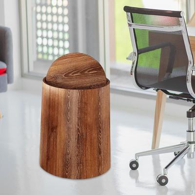 Poubelle de salle de bain, poubelle domestique, Imitation Grain de bois, conteneur de déchets moderne