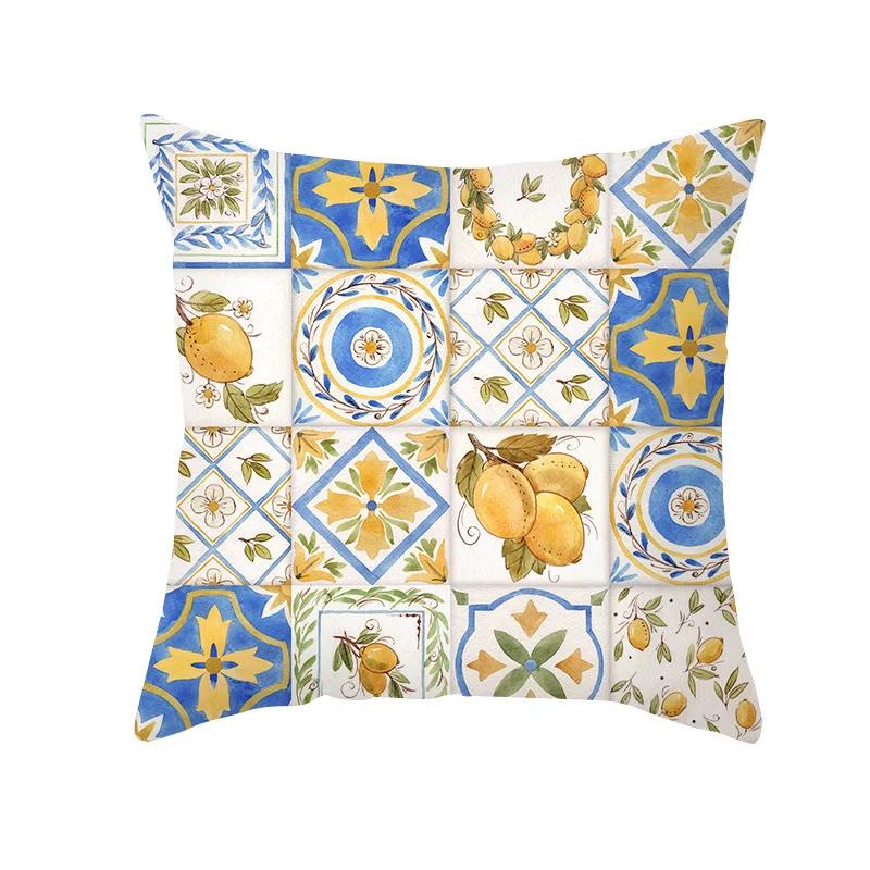 Summer Colourful Fruit Print Pillowcase Sofa Decorative Cushion Covers Plant Ststyle Pillowcases Decor Cushion Cover For Bedside