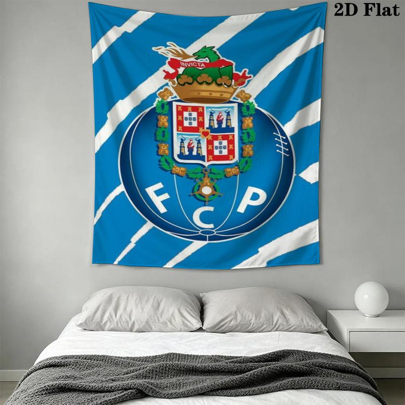 FC Porto Wall Tapestry Aesthetic Wall Hanging Printed Fabric Blanket Decorative Tapestries for Bedroom Living Room Home Decor