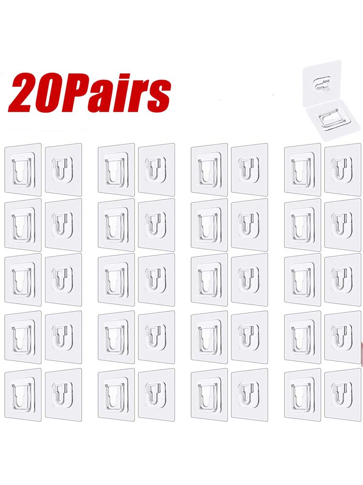 

20Pcs Transparent Wall Hook Strong Self Adhesive Door Wall Hangers Hooks Suction Heavy Load Rack Cup Sucker for Kitchen Bathroom
