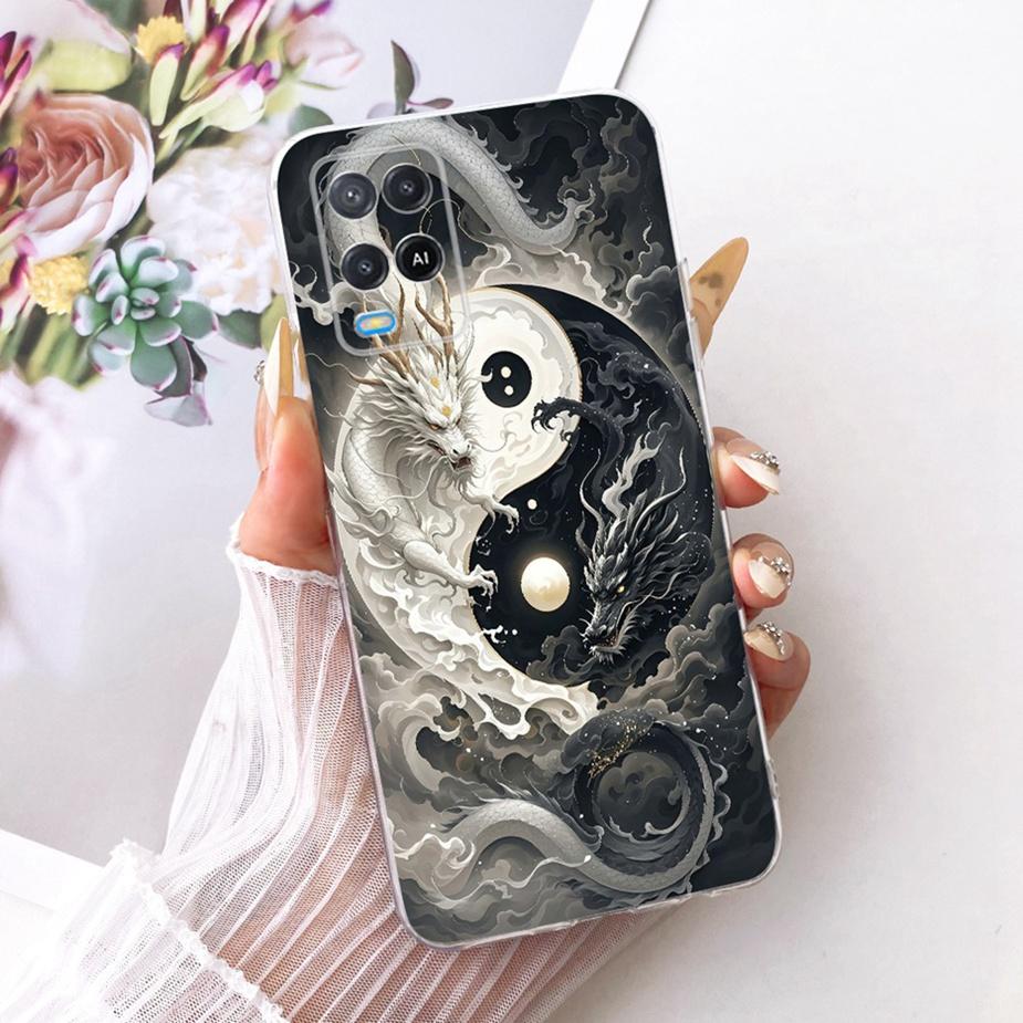 For Oppo A54 4G Case CPH2239 Luxury Butterfly Painted Cover Soft Silicone Phone Case For Oppo A54 5G A 54 s OppoA54s Fundas Bags