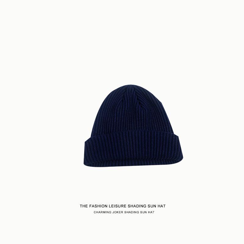 Big board knitted hat hip hop wool hat autumn and winter cold hat men show small face warm yuppie hat