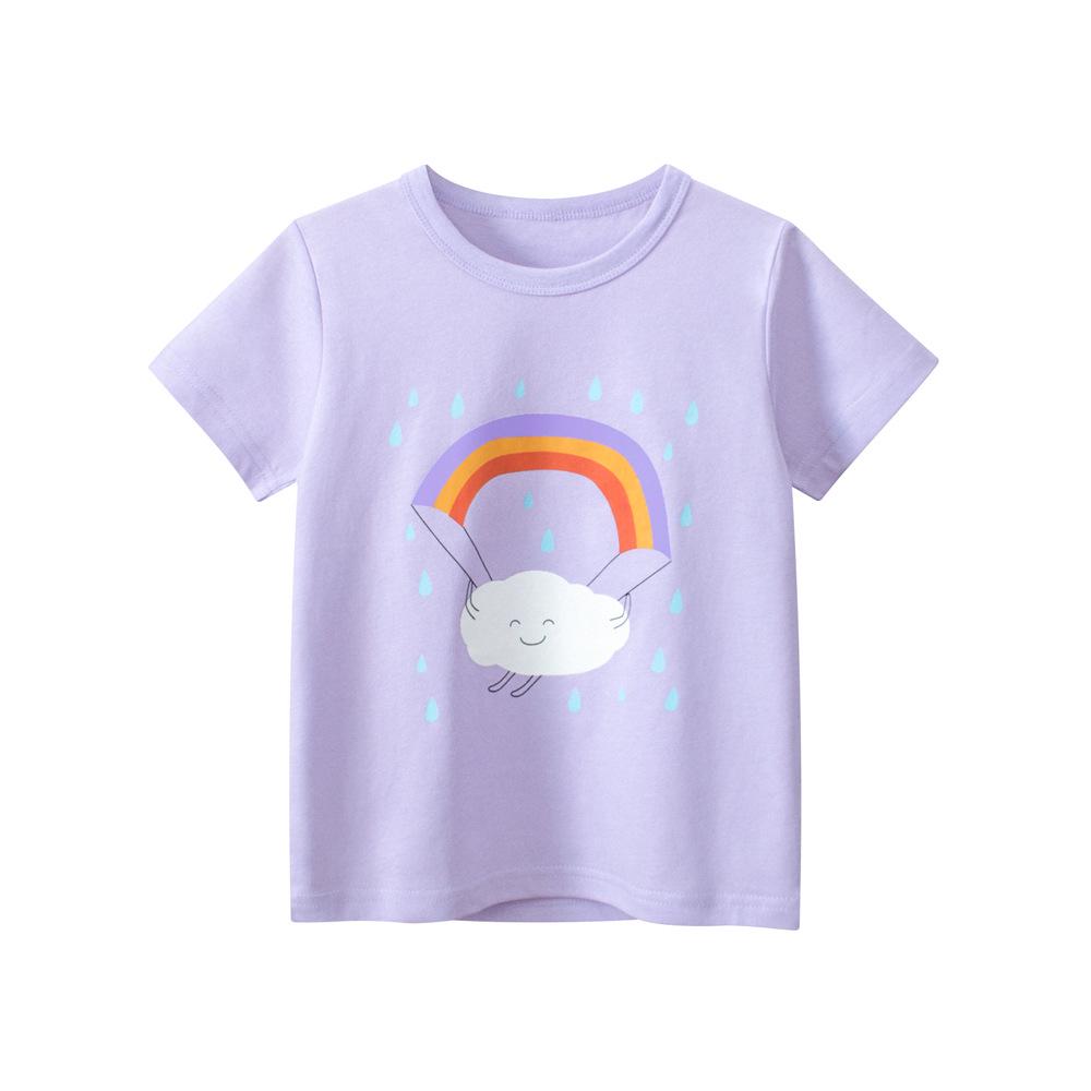 

27home Spring/Summer 2024 Girls Short-Sleeve T-Shirt for Babies 100 cm