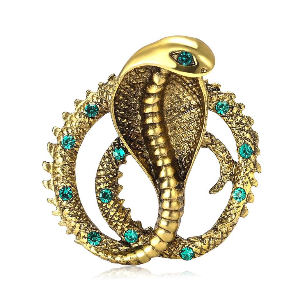 Creative Retro Alloy Cobra Brooch Personalized Versatile Men'S And Women'S Suit Sweater Corsage Jewelry Pin