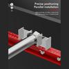 Aluminum Alloy Cabinet Hardware Jig Wardrobe Installation Tool with Adjustable Ruler for Accurate Closet Poles Mounting