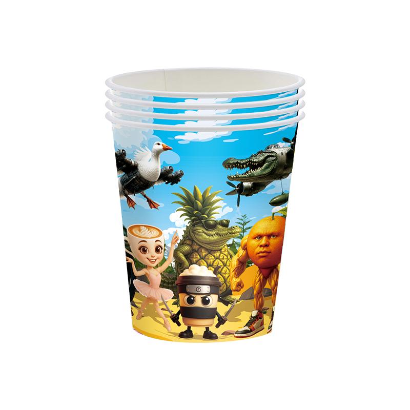 Italian Brainrot Birthday Party Decoration Tung Tung Sahur Tralalelo Tralala Tableware Balloon Cup Plate For Party Favor Supplie