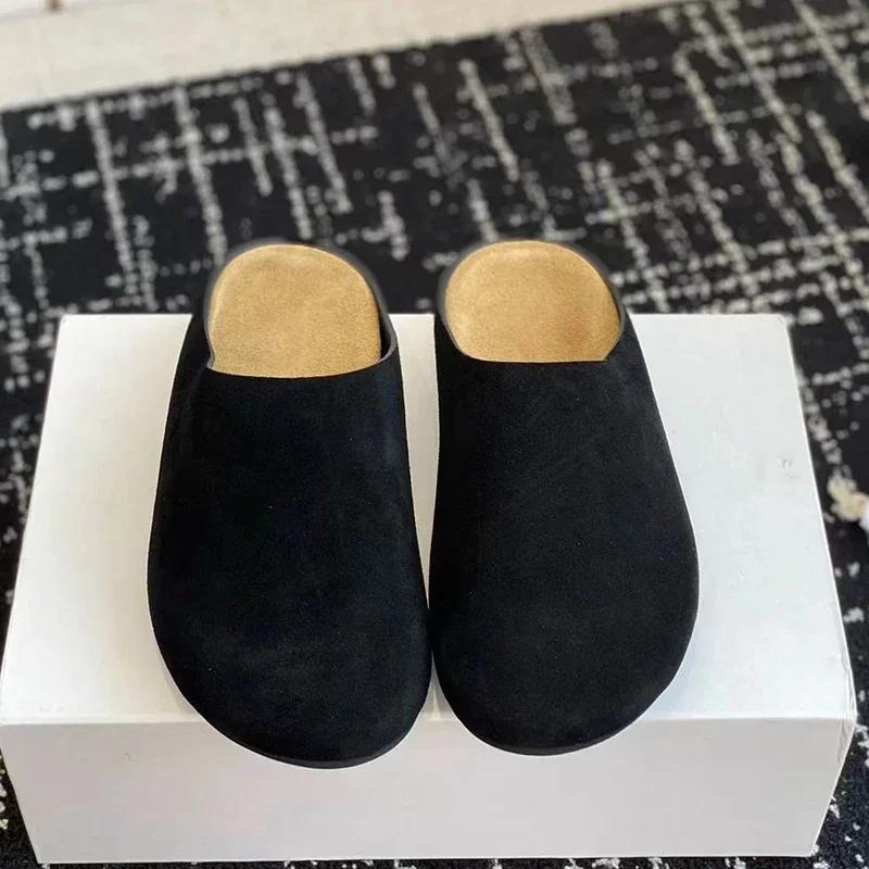 Mode Ballerinaskor Mules Skor Kvinnor Mocka Slingback Tofflor Mode Sandaler Nya Utomhus Strand Klänning Slides Vardagliga Mysiga Kvinnliga Zapatillas
