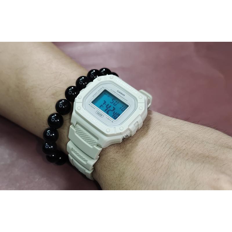 Casio Customized Watch Modified Series Waterproof 200 Meters W-218HC-8AV Modified-cloud Woven Shadow Quartz Resin Strap Me W-218HC-8AV