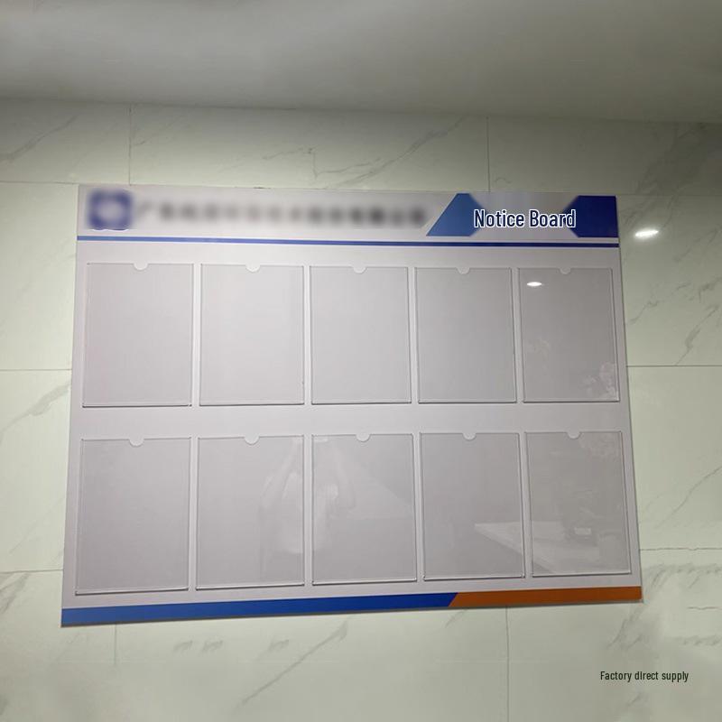 Wall-Mounted A4 Magnetic Display Board for Notices and Signs