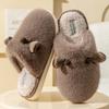 Stroking cats cotton slippers men's winter indoor plush warm non-slip cotton slippers women