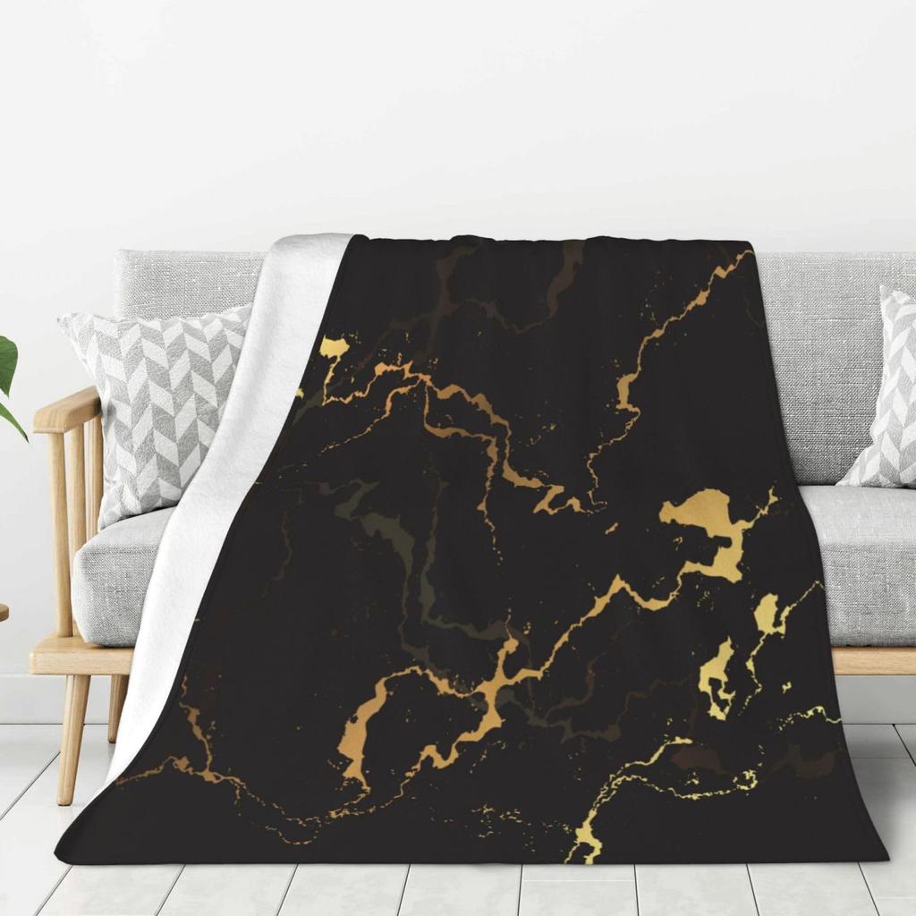Blue marble pattern Printed Blanket for Sofa Bed Travel Camping Living Room Office Conditioning Blanket for All Seasons Gifts