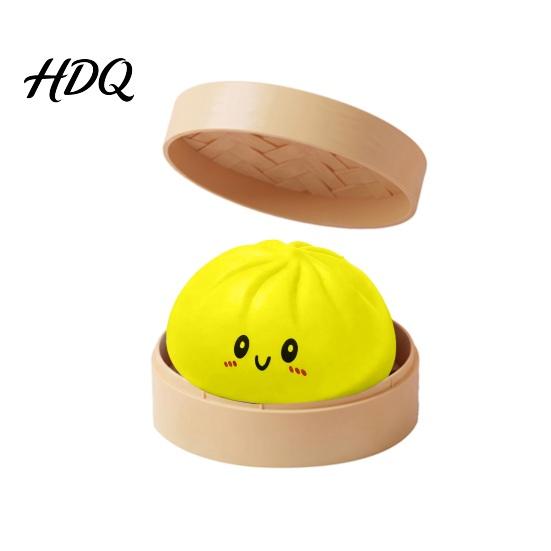 Rice Dumpling Stress Reliever Glow In the Dark Bun Squeeze Toy LED Light Up Relief Soft Skin-friendly Toy Fidget Sensory for Adults Kids Cute Desk