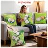 Art Cartoon Drawing Animal Cushion Cover 1Pcs Decorative Covers Soft Cushion Case For Sofa Couch Decor 40X40 45X45 Pillowcases