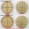 Blue Bamboo Weaving Sieve for Drying Tea, Dried Goods, and Rice - Round Winnowing Basket Tray