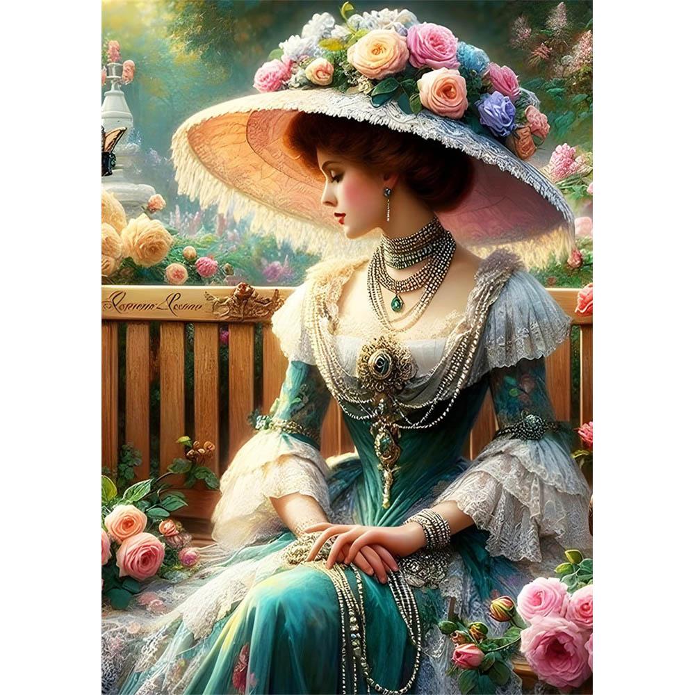 

Colorful Flower Oil Painting Style Full Diamond Painting Set, 5D DIY Colorful Gemstone Cross-stitch Craft and Artwork Decoration Wall Decorations Round 20x30cm