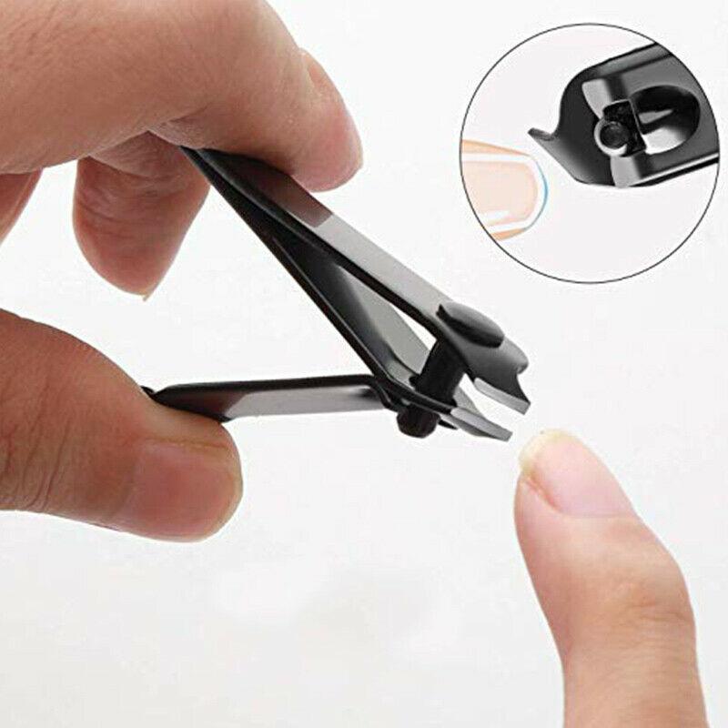 3Pcs/set Black Stainless Steel Nail Clipper Professional Nail Scissors Toenail Fingernail Cutter Manicure Pedicure Tool