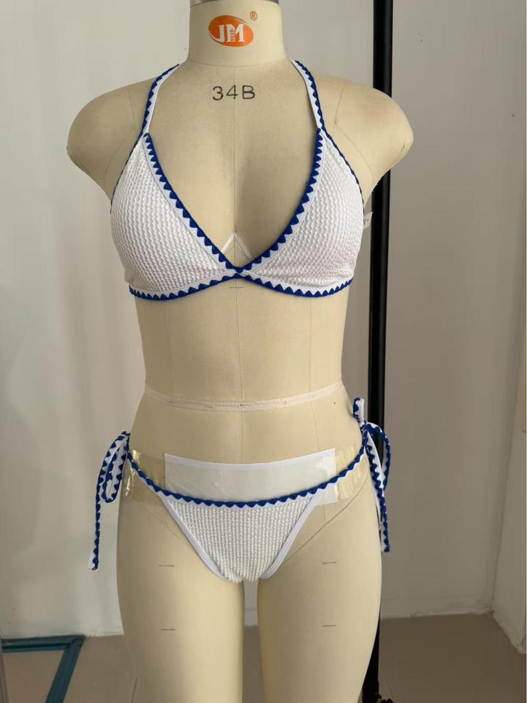 2024 Women's European & American Backless Halter Bikini: Sexy, Slimming & High-End Split Swimsuit