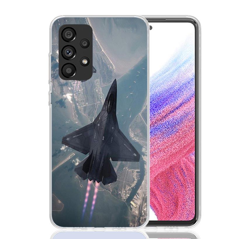 

Military Aircraft Warship Fighter Phone Case For Samsung Galaxy A52 A42 A32 A22 A12 A02S A72 A51 A41 A31 A21S A50S A71 A40 A30S Samsung A20E