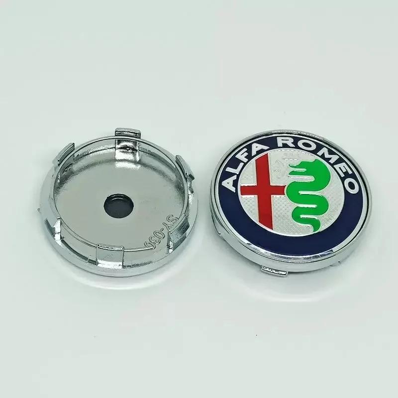 Autoaufkleber für Alfa Romeo, 4 Stück, Auto-Radnabenkappen, Abdeckung für Alfa Romeo Giulia Stelvio Giulietta 156 159 147 Mito Tonale