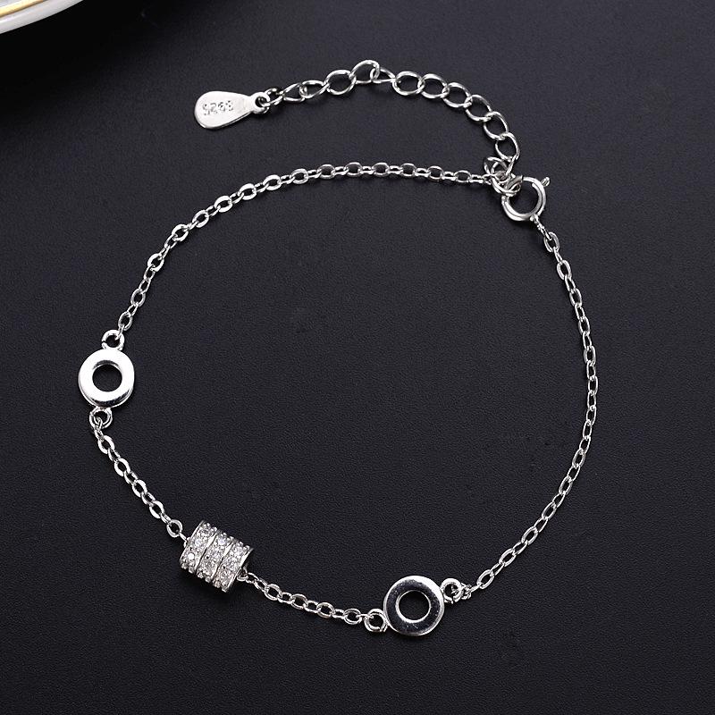 Personalized Retro Box Chain Bracelet - Elegant Silver, Versatile Japanese-Korean Inspired Couple's Jewelry for Women