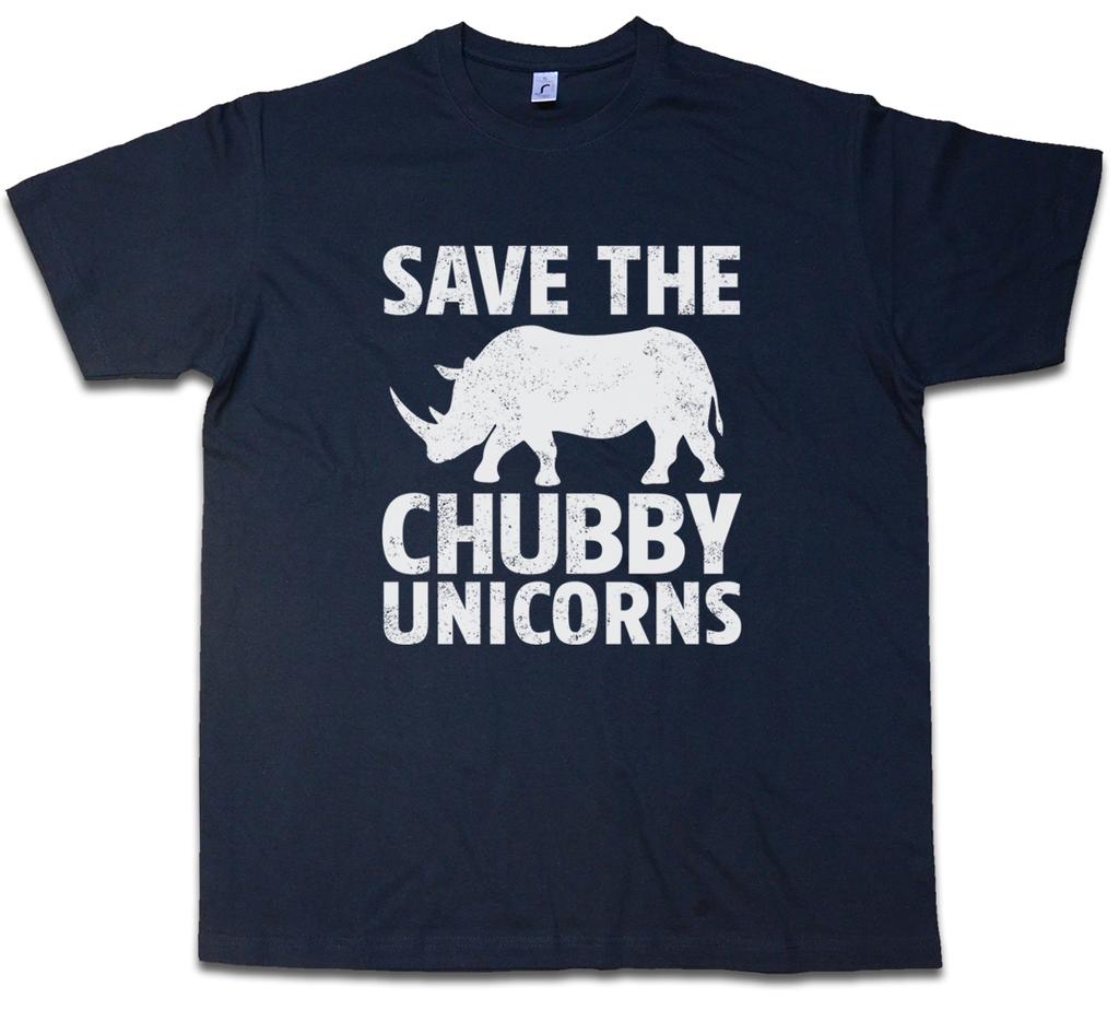 TRIČKO SAVE THE CHUBBY UNICORNS Nosorožec Duhové Barvy Víla Víly Zábava