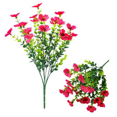 Yousheng Artificial Violet Flowers All-season Faux Flower Bundle Realistic Fake Violets with Bendable Stems for Outdoors Garden Wedding Decorations