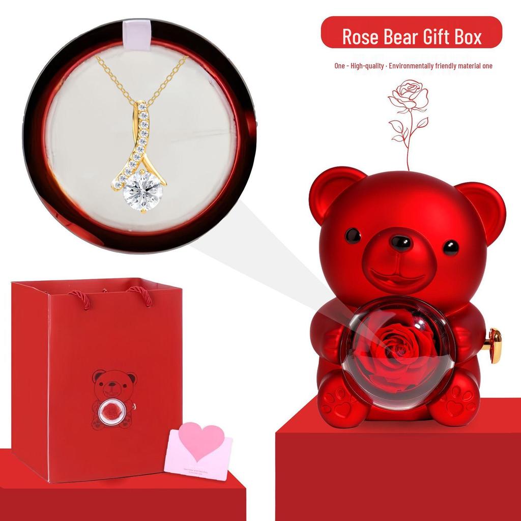 Charming Micro-Inlaid Diamond Pendant Necklace – Fresh, Lovely, and Fashionable Bone Chain