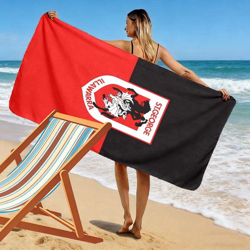 St George llawarra Print Beach Towel, Large Soft Quick Dry Towel for Beach Camping Swimming