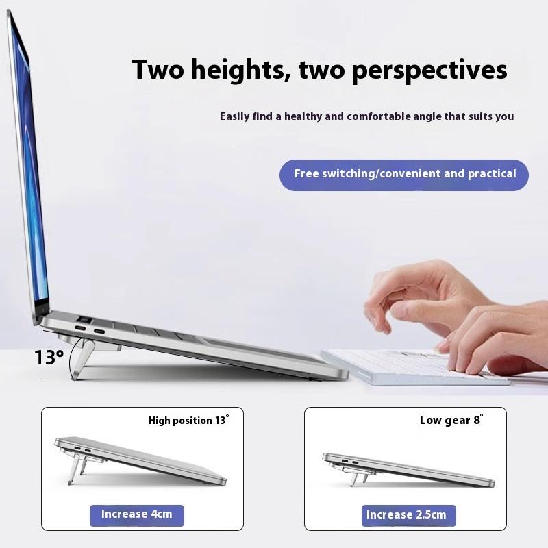 2Pcs/Set Portable Pc Foldable Laptop Stand Notebook Support Holder Adjustable Riser Cooling Bracket Universal For Laptop Tablet