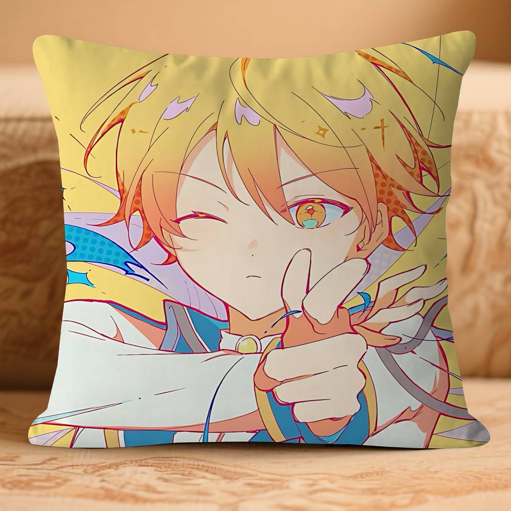 TenmaS T-Tsukasa Cartoon Kissenbezug Abnehmbarer Waschbarer Kissenbezug – Ganzjährig Weiches Leinen