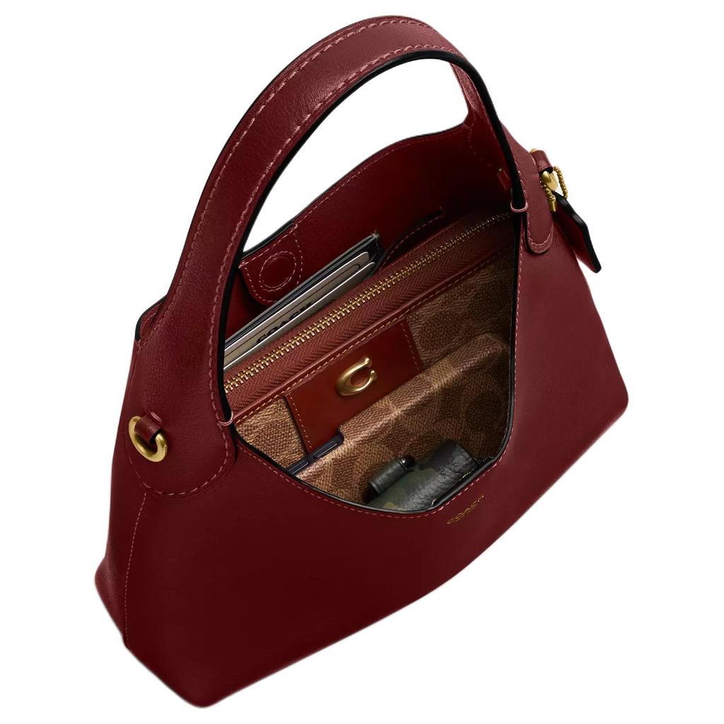Coach Borsa a mano/a tracolla Brooklyn 23 Logo Chiusura magnetica Pelle martellata Media Borse da donna Rubino CW614-B4XEP