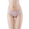 Underwear Transparent Embroidery Cotton Crotch Sheer Mesh Transparent Embroidery Thongs for Honeymoon