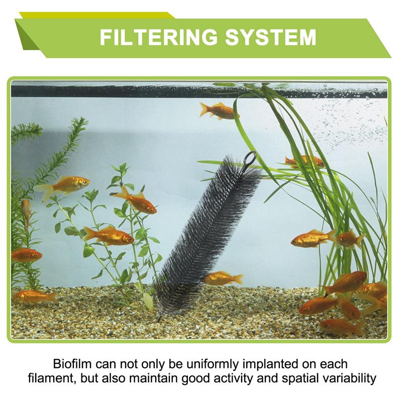 AD23-10PCS Stainless Steel Core Brush Aquarium Filter Fish Tank Clean Tools Brush Pond Biochemical Filter Brush Filter