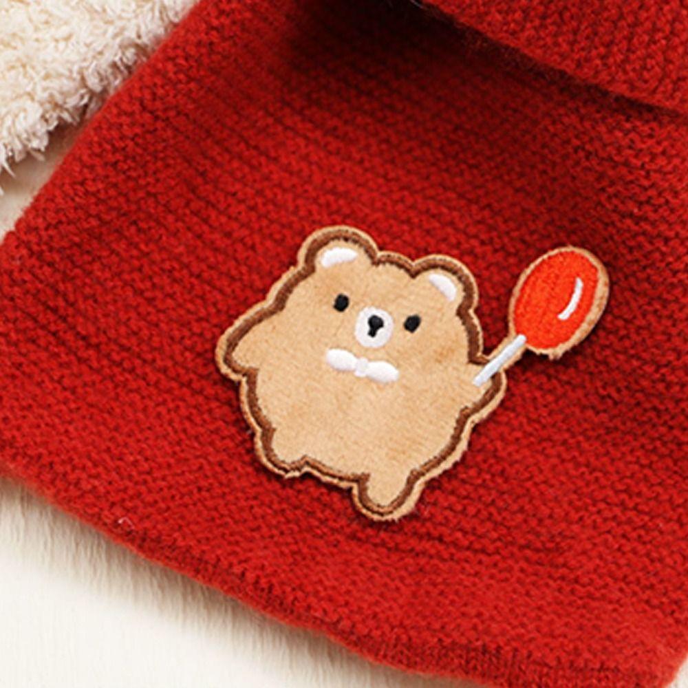 Cartoon Bear Down Jacket Fabric Patch Self Adhesive Badge Sticker Clothing Accessories