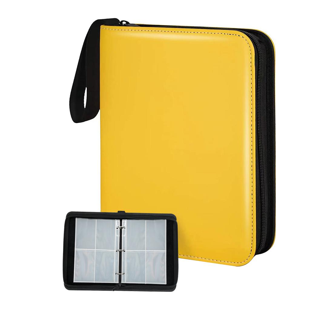 Leather Anime Trading Card Holder 4/6-Grid Game Card Collections Pack Baseball Card Storge Bag For Storage 400/900 Cards Holded