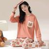 Douyin Live Pajamas Women's Round Neck Can Be Worn Outside, Autumn Simple Casual Style Women's Long-sleeved Loungewear Casual Suit
