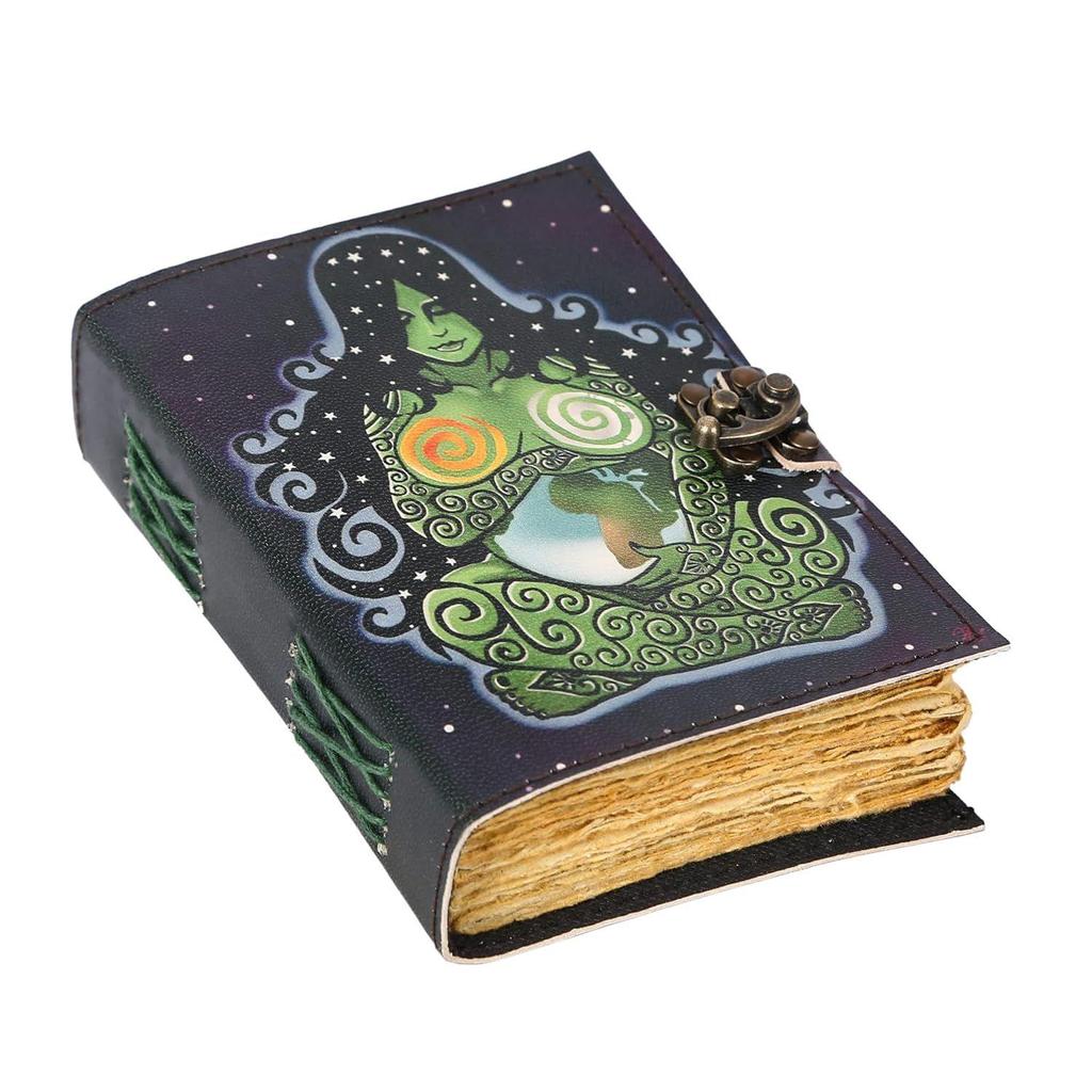 Vintage kožený deník Mother Goddess Journal For Men Women Traveling Sketchbook