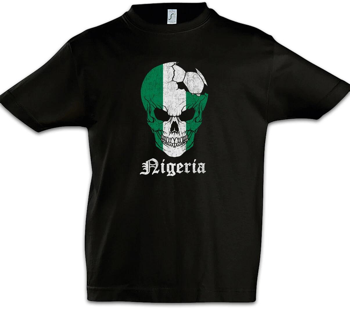 Nigeria Football Skull I Kids Boys kids boys T-Shirt Flag Bunting Football Banner 160