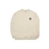 MLB New York Yankees Logo Crewneck Sweatshirt Unisex Sweatshirt Cream 3AMTC0114-50CRS