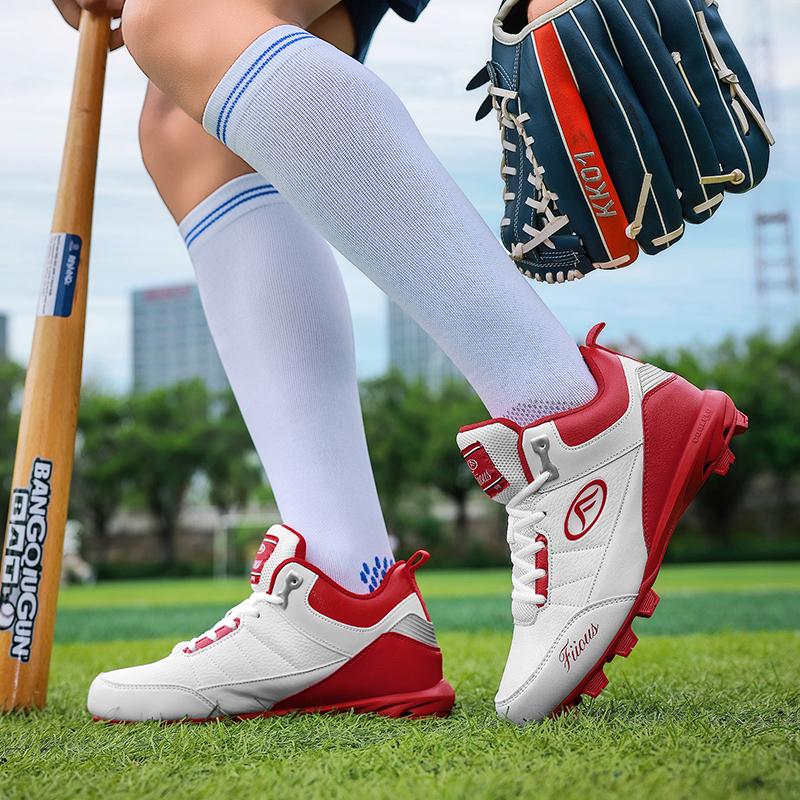 Professional Baseball Shoes Men's Plus Size Comfortable Rugby Softball Shoes Fitness Training Competition Shoes Sizes 38-47
