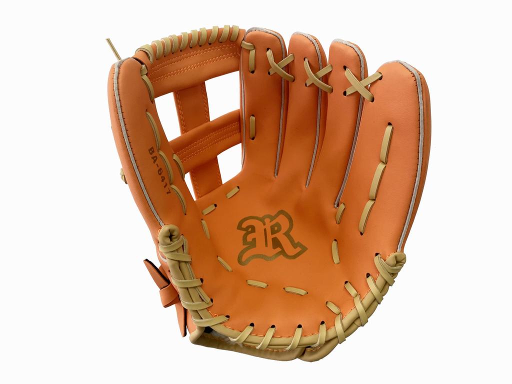 LLB SPORTS Soft Baseball Glove 12 Inches Right-Hand Throw All-Round Adult Orange 417