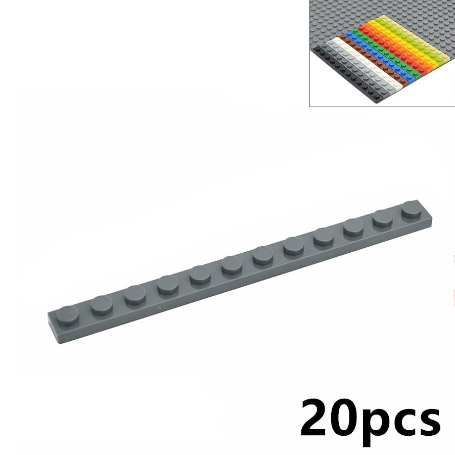 1x12 Dots Thin Plate Bricks Technical Compatible 60479 Particles Assemble DIY Toys Accessories Self-Locking Building Block