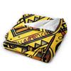 African ethno African Art Black And Gold Knitted Blanket Flannel Super Warm Throw Blanket for Car Sofa Couch Bedroom Quilt