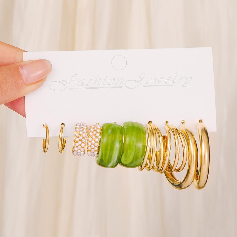 10pcs/set Twisted Chunk Earrings - Stylish Daily, Date, Party Accessories - Simple, Vacation-Inspired Gift Zircon Set for Wome