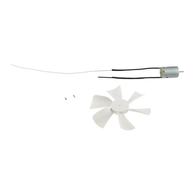 6 Inch RV Exhaust White Vent Fan Blade with 12V D-Shaft RV Fan Motor and 2 Screws,Replacement for RV Bathroom Camper Mobile Home