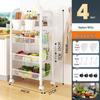 Movable Multi-Layer Kitchen & Bathroom Storage Rack for Fruits & Vegetables